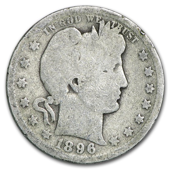1896-O Barber Quarter Good 1896-O Barber Quarter Good